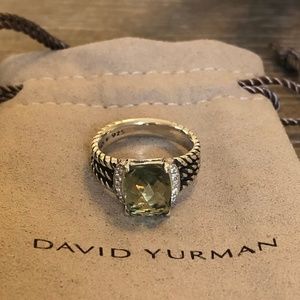 David Yurman Petite Wheaton Ring Prasiolite - 5.75